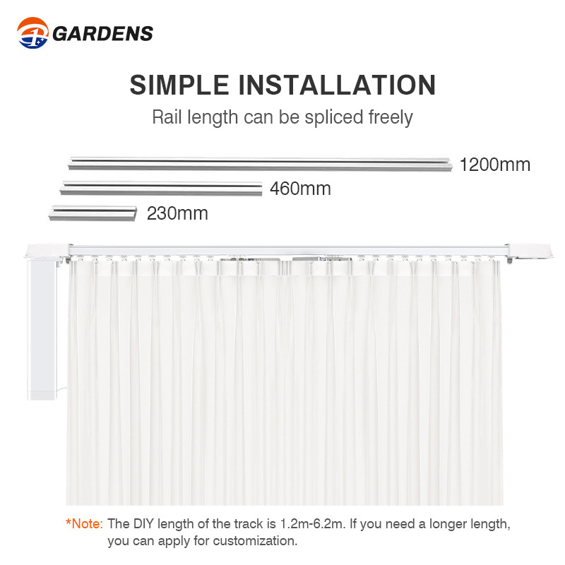 Gardens Beam Aluminum Curtain Track Rail Double Wheel