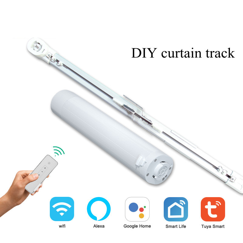 1.5 Nm Automated Curtain Track System 80KG Ceiling Curtain Track Kit Sliding